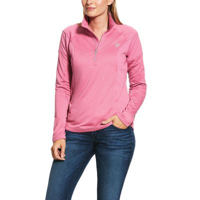 Ariat English: Tolt 1/2 Zip Sudaderas Mujer - Rosas (OMTLY7254)